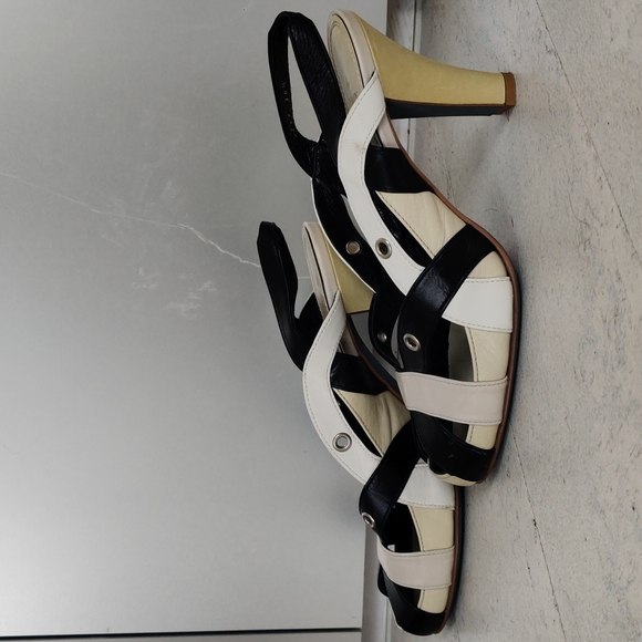 Vivienne Westwood Rare Vintage Sling Back Sandals Heel Shoe two and three tone - Picture 2 of 5